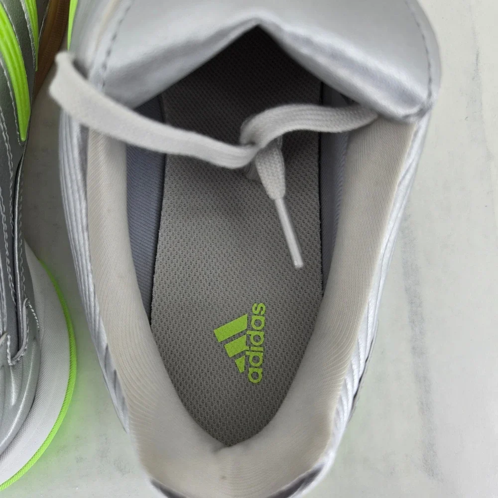 Adidas Predator Sala W Silver Green Indoor Soccer Shoes JR1636 Womens 9 NEW